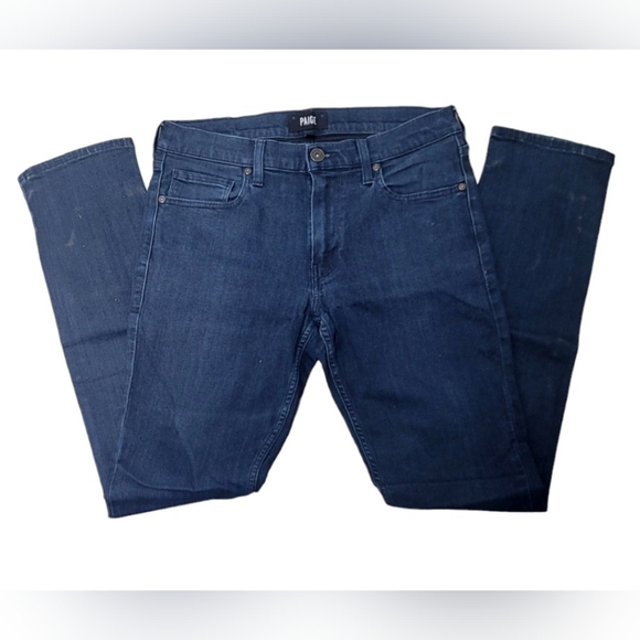 PAIGE | Lennox / Slim Fit Blue Denim Jeans | Size: 31X32 - Picture 9 of 10